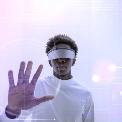 man-wearing-smart-glasses-touching-virtual-screen-futuristic-technology-digital-remix man-wearing-smart-glasses-touching-virtual-screen-futuristic-technology-digital-remix